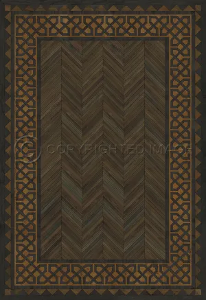 Wood Artisanry University "Harvard" Vinyl Floorcloth - Spicher & Co.