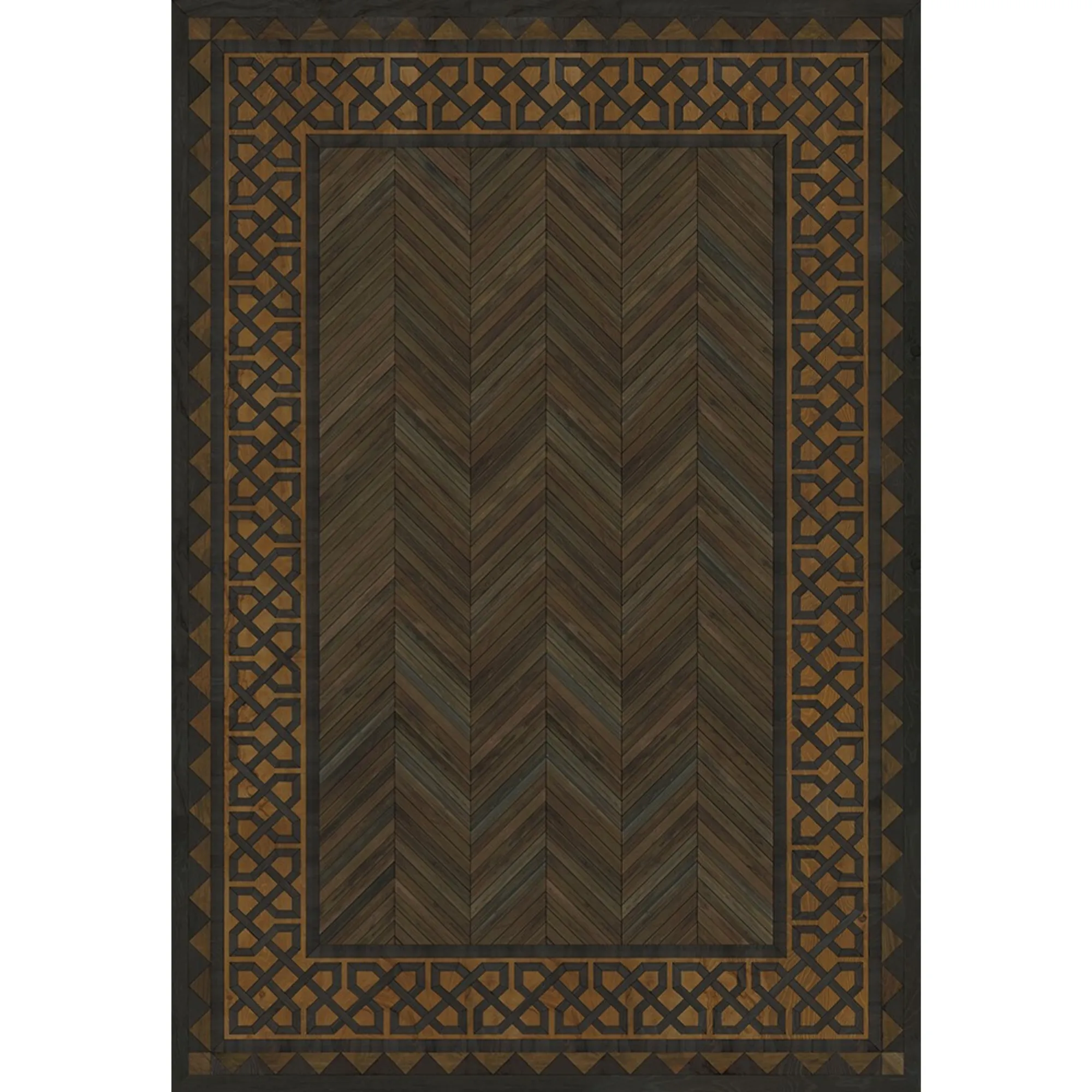 Wood Artisanry University "Harvard" Vinyl Floorcloth - Spicher & Co.