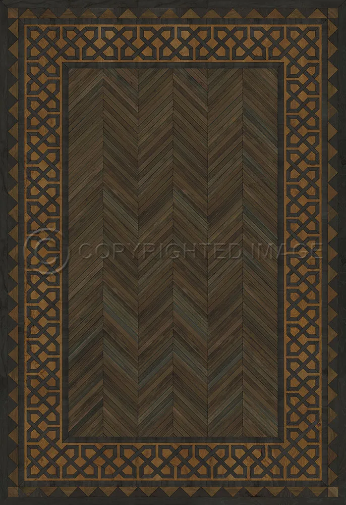 Wood Artisanry University "Harvard" Vinyl Floorcloth - Spicher & Co.