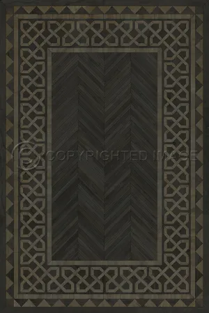 Wood Artisanry University "Yale" Vinyl Floorcloth - Spicher & Co.