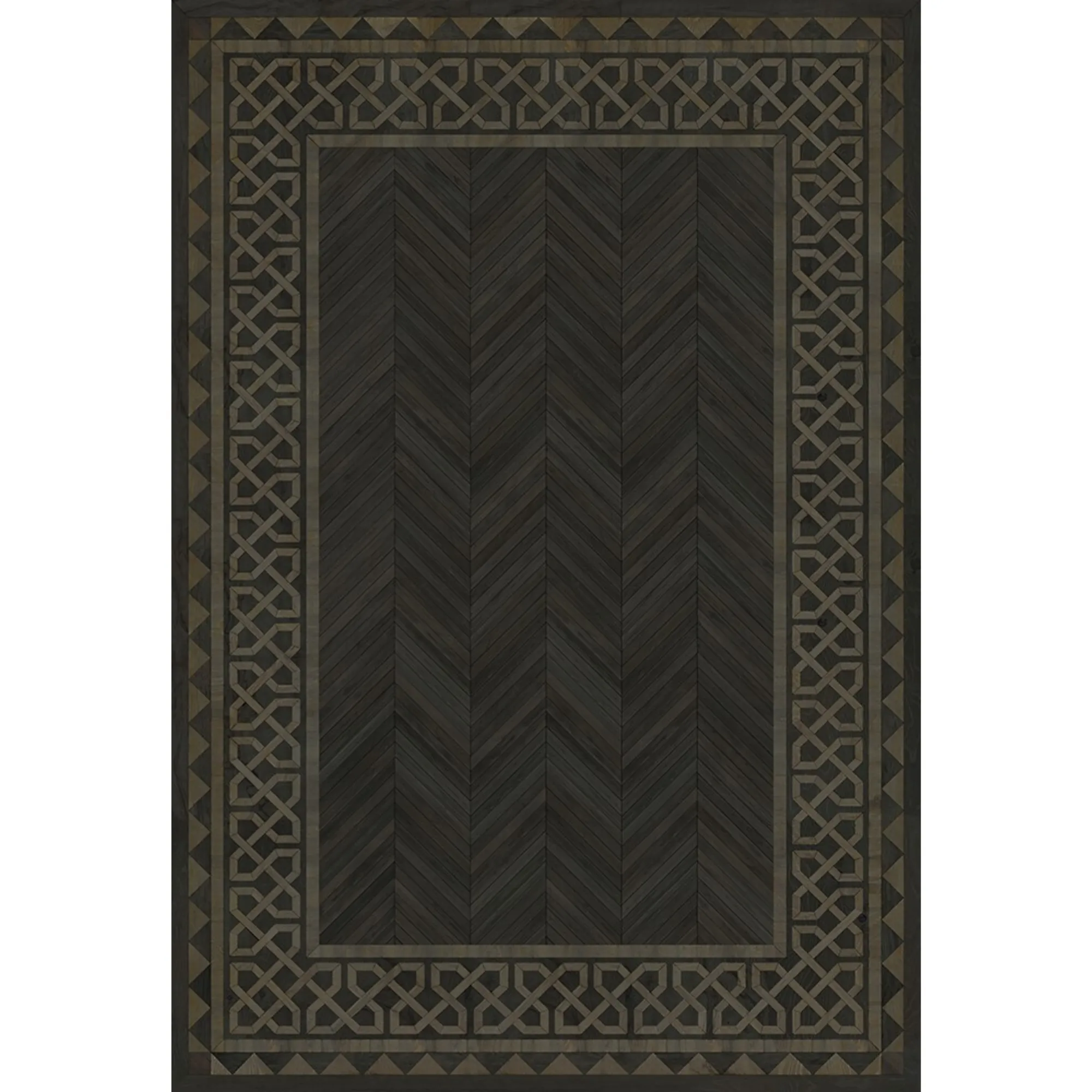 Wood Artisanry University "Yale" Vinyl Floorcloth - Spicher & Co.
