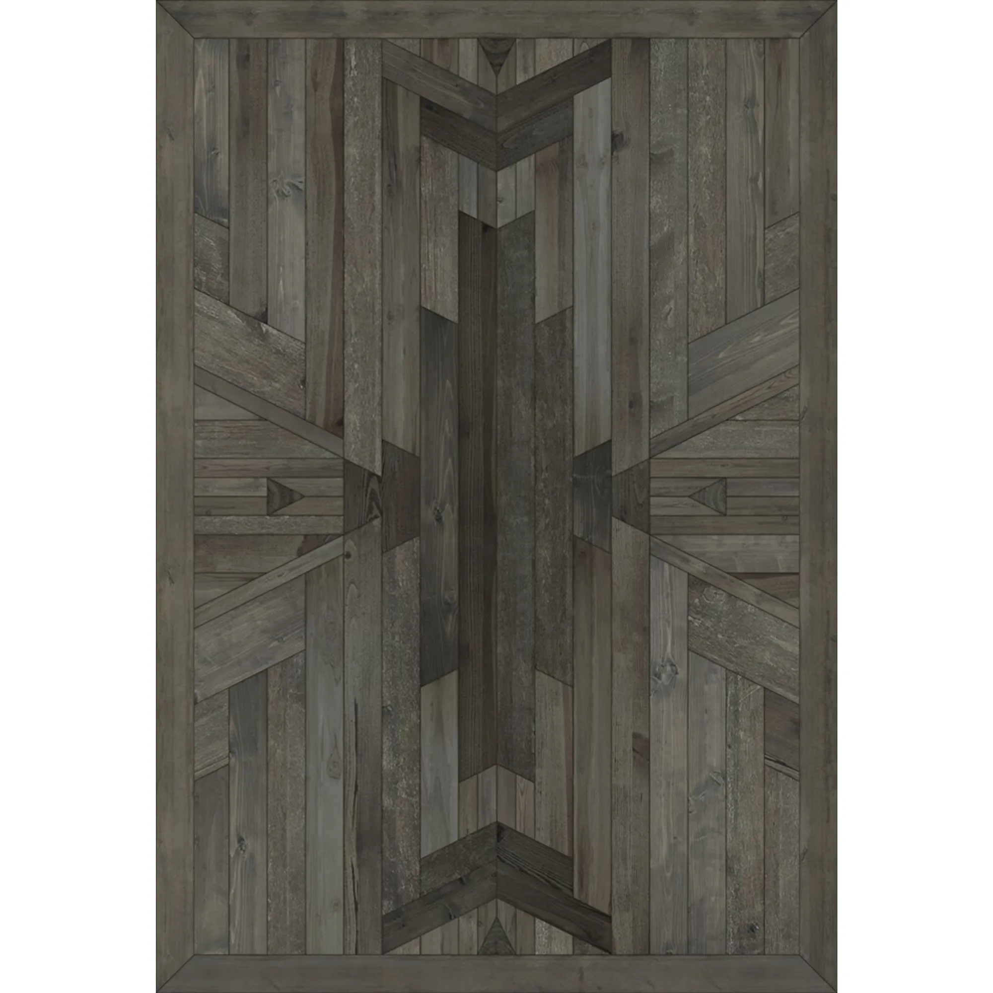 Wood Norwegian Native "The Shadows" Vinyl Floorcloth - Spicher & Co.