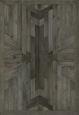 Wood Norwegian Native "The Shadows" Vinyl Floorcloth - Spicher & Co.