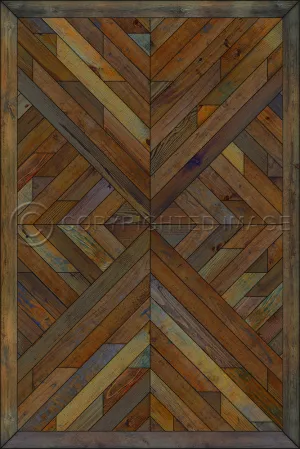 Wood Norwegian "Aura Valley" Vinyl Floorcloth - Spicher & Co.