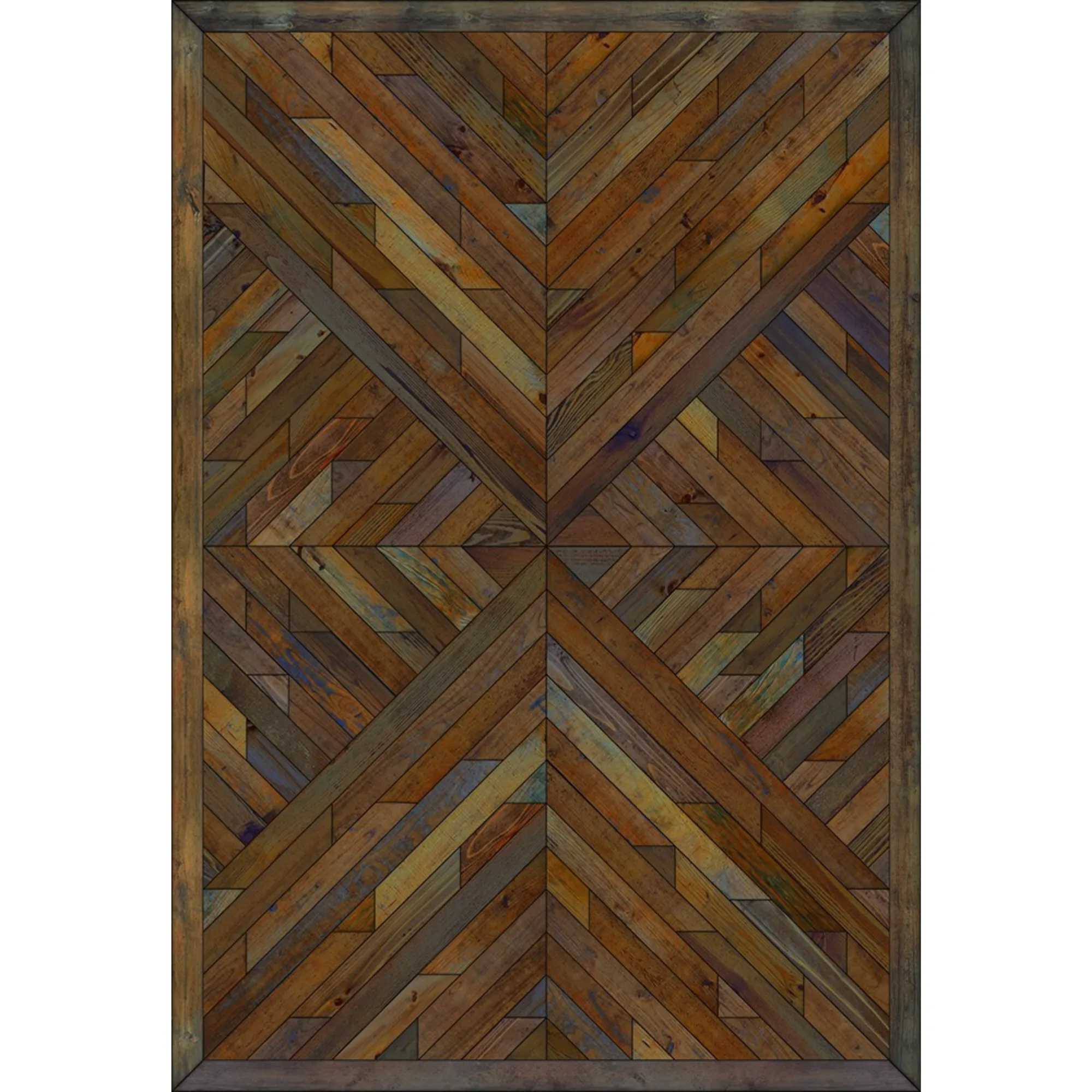 Wood Norwegian "Aura Valley" Vinyl Floorcloth - Spicher & Co.