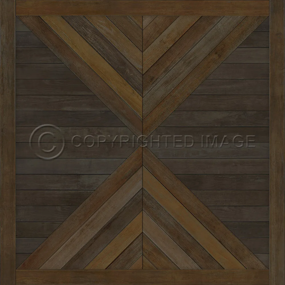 Wood Norwegian "Transylvania is Not England" Vinyl Floorcloth - Spicher & Co.