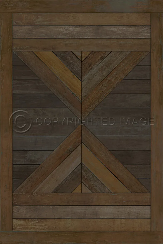 Wood Norwegian "Transylvania is Not England" Vinyl Floorcloth - Spicher & Co.