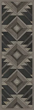 Wood Norwegian Yukon "Miners" Vinyl Floorcloth - Spicher & Co.