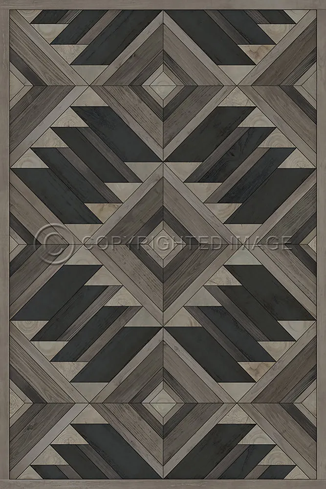Wood Norwegian Yukon "Miners" Vinyl Floorcloth - Spicher & Co.