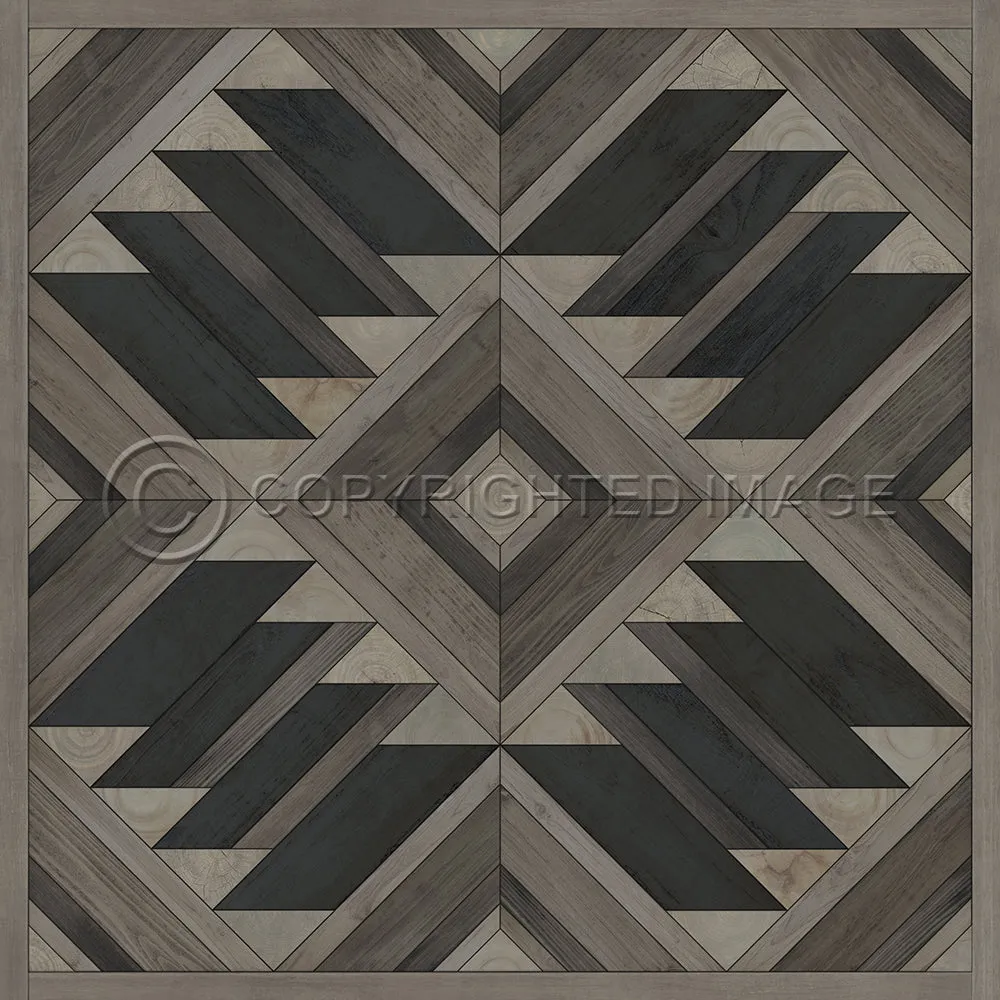 Wood Norwegian Yukon "Miners" Vinyl Floorcloth - Spicher & Co.