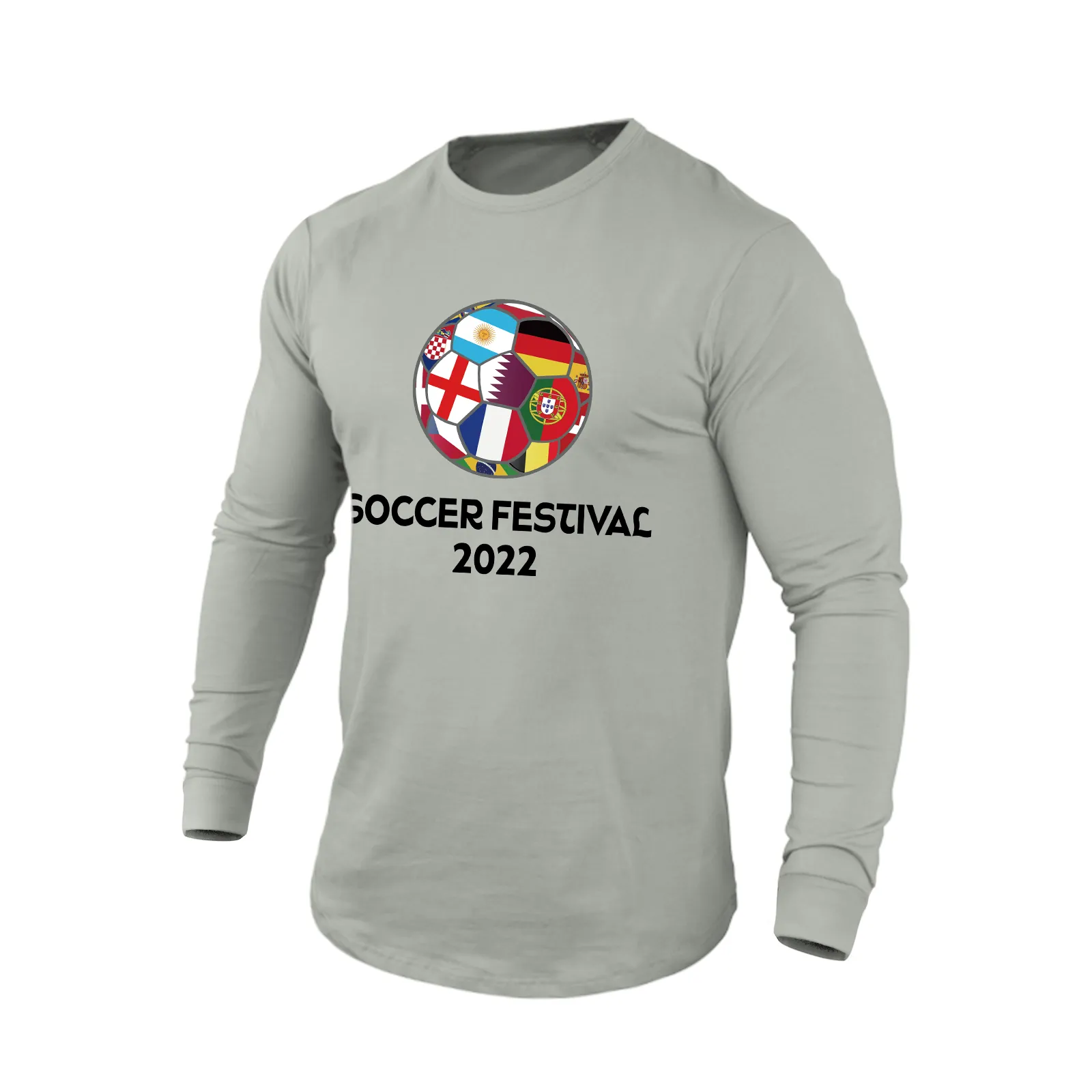 WORLD CUP 2022 QATAR 100% COTTON GRAPHIC LONG SLEEVE T-SHIRT
