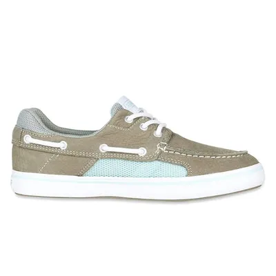 XTRATUF Finatic II Women’s Leather Deck Shoes, Gray & Blue 22310