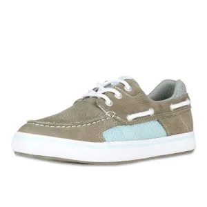 XTRATUF Finatic II Women’s Leather Deck Shoes, Gray & Blue 22310