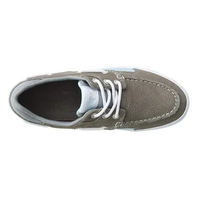 XTRATUF Finatic II Women’s Leather Deck Shoes, Gray & Blue 22310
