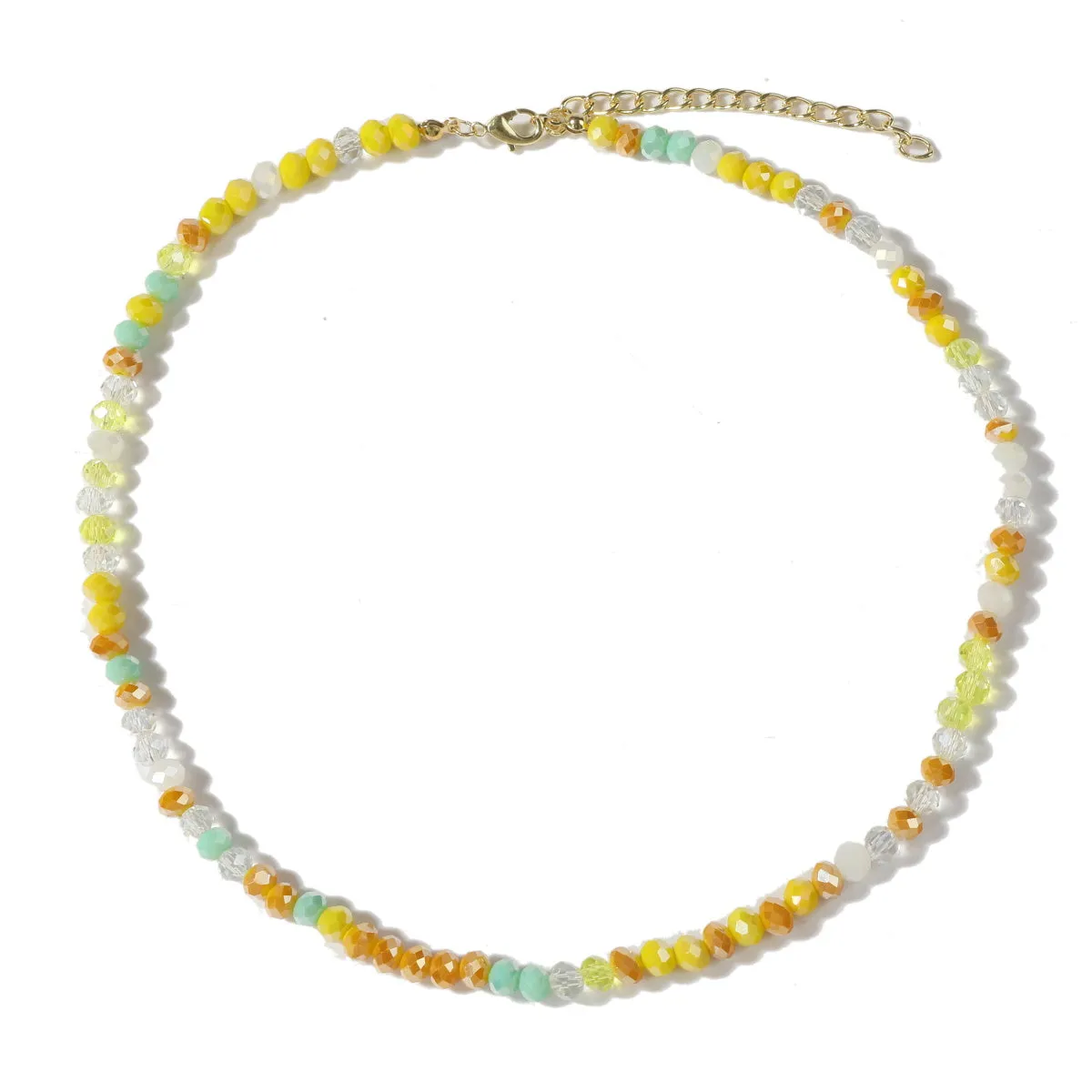 Yellow Acrylic & 18K Gold-Plated Beads Chain Necklace