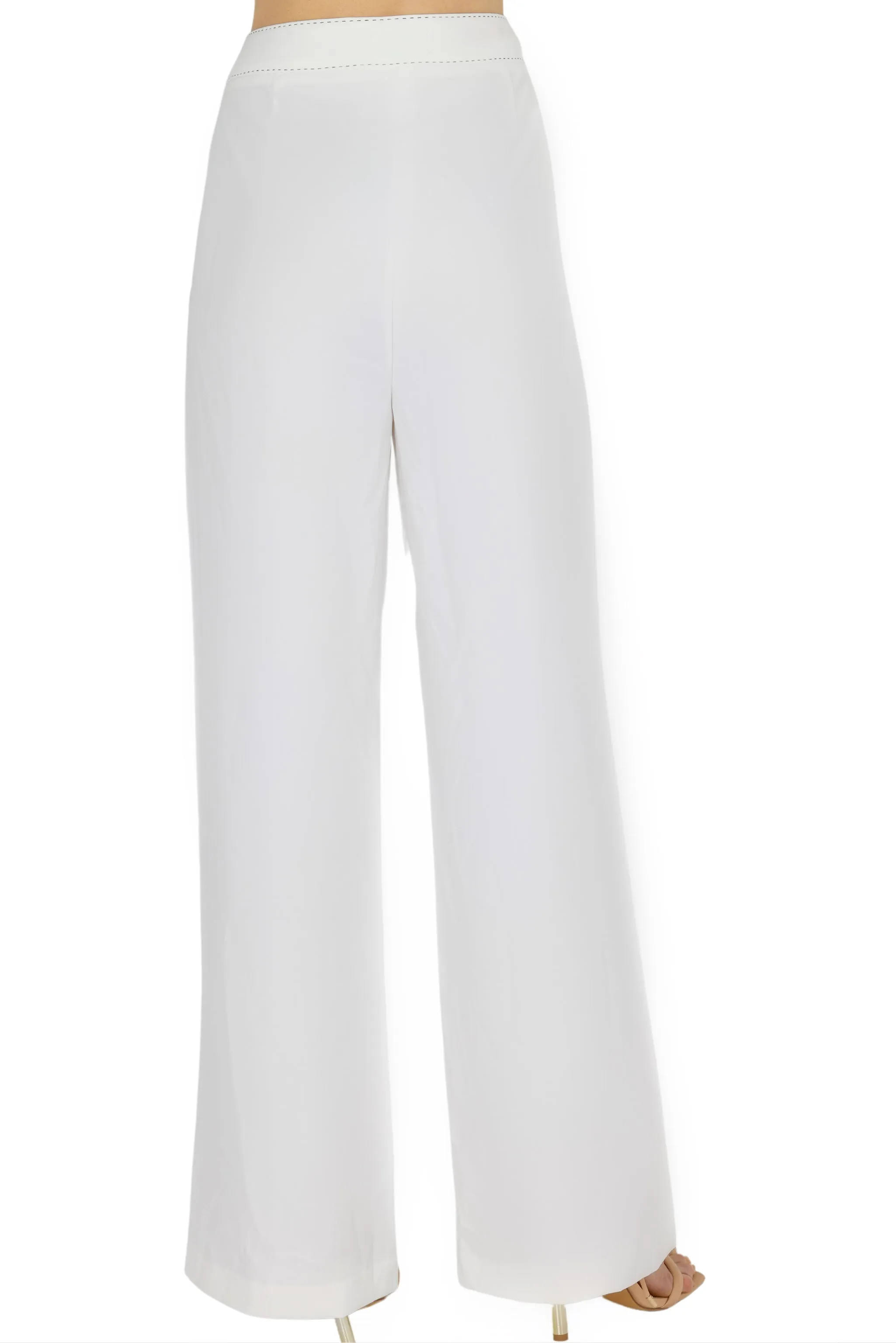 Yena Wide Leg Pant (White)