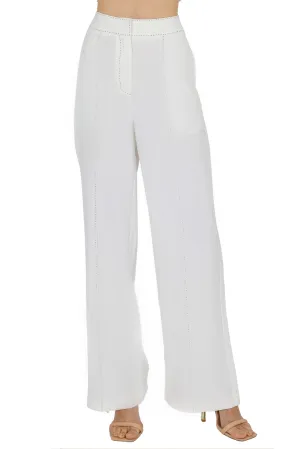 Yena Wide Leg Pant (White)