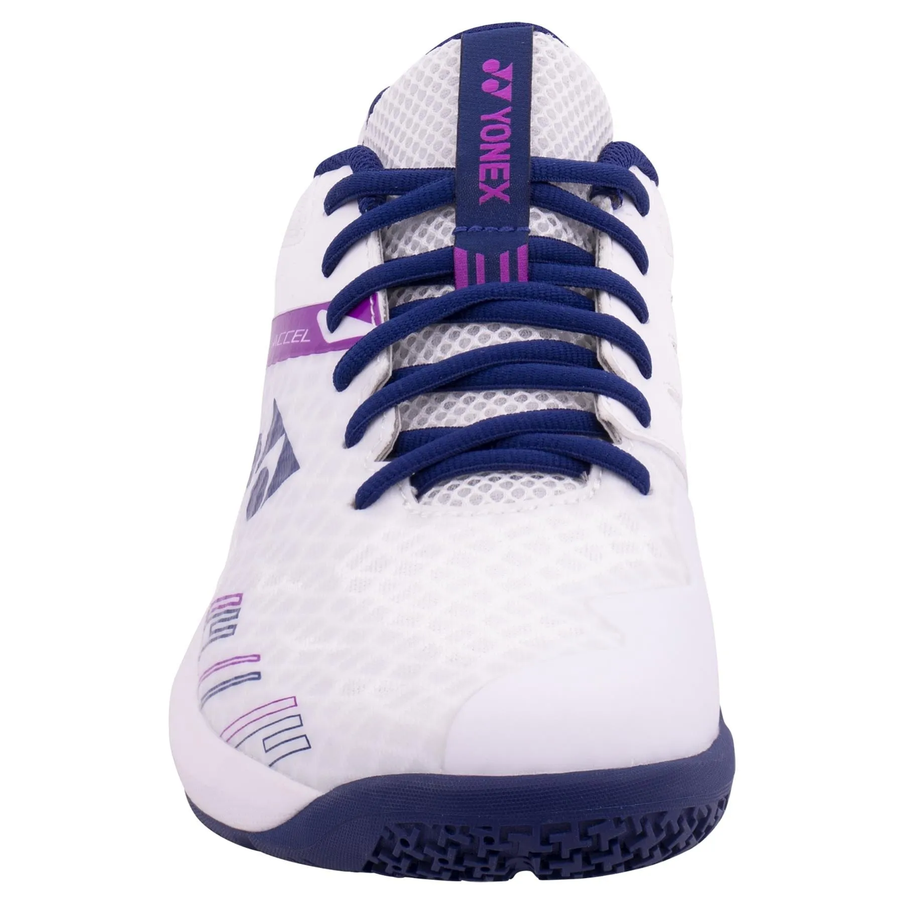 Yonex Power Cushion Cascade Accel Wide Fit Badminton Shoes - White / Purple