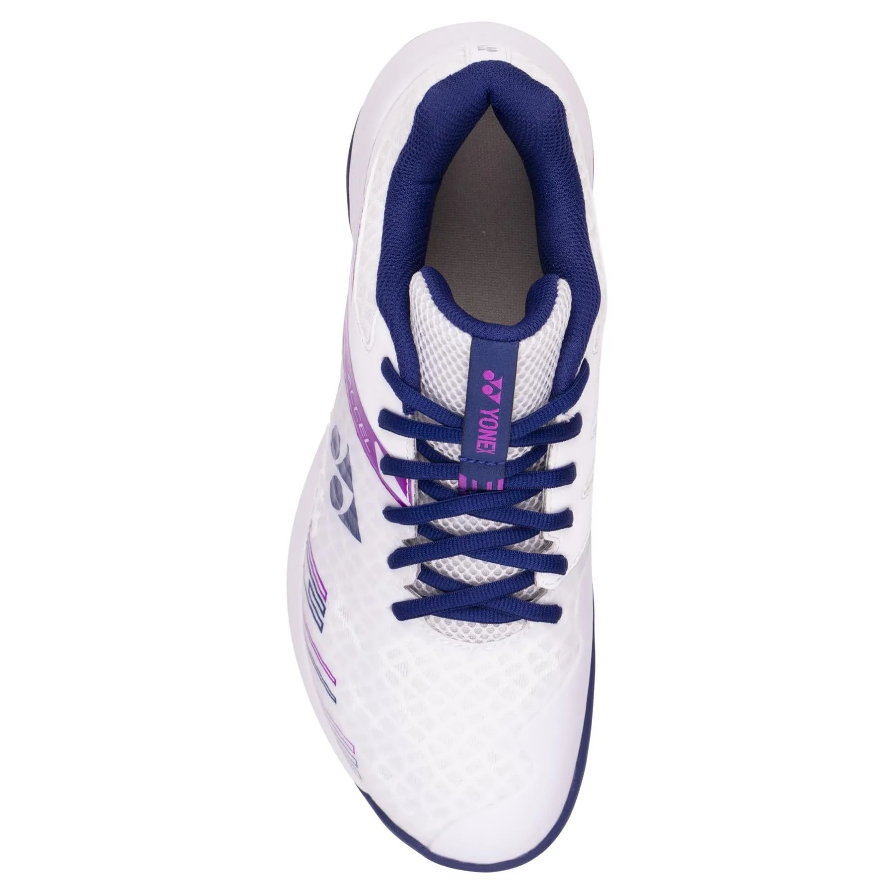 Yonex Power Cushion Cascade Accel Wide Fit Badminton Shoes - White / Purple