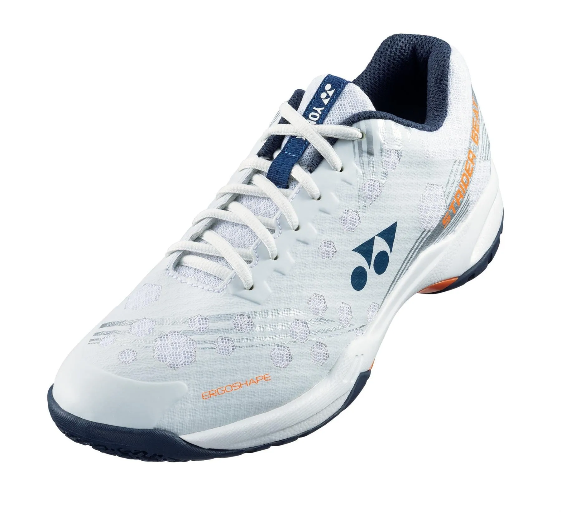 Yonex Power Cushion Strider Beat Mens Badminton Shoes - White / Orange