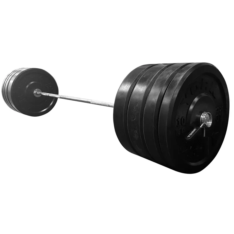 York Barbell | Solid Rubber Training Bumper Plates - Black - Kilos