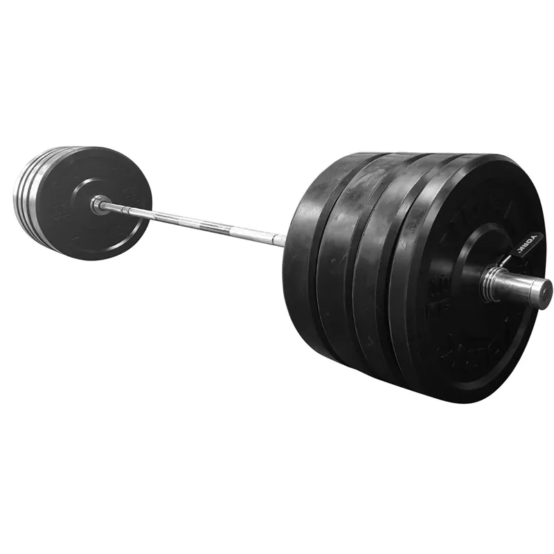York Barbell | Solid Rubber Training Bumper Plates - Black - Kilos
