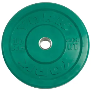 York Barbell | Solid Rubber Training Bumper Plates - Color - Kilos