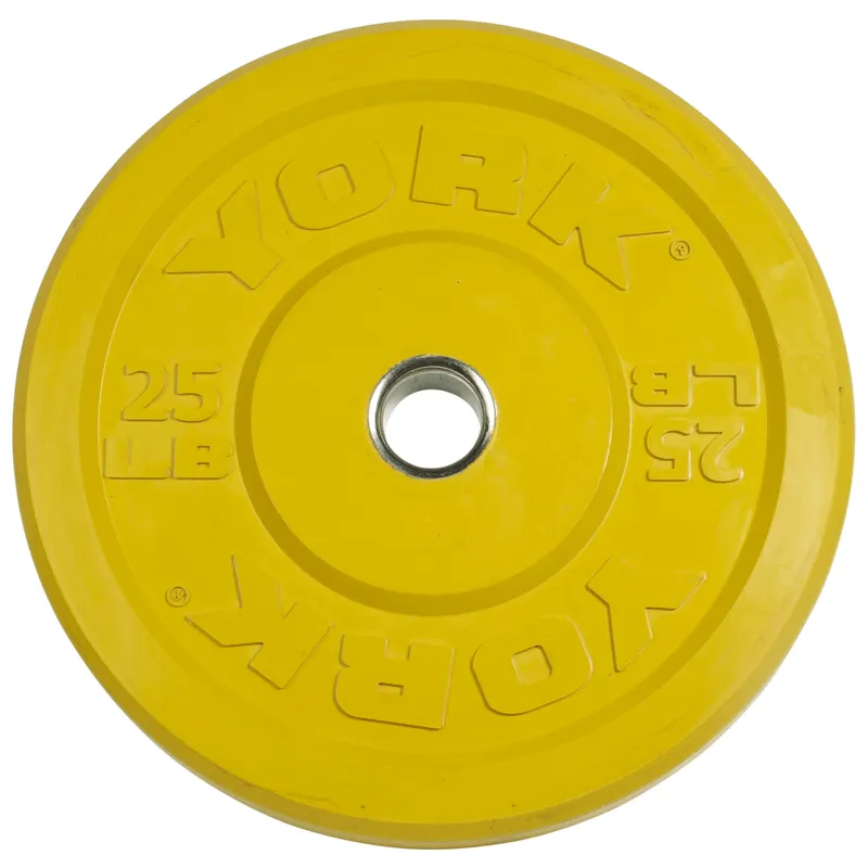 York Barbell | Solid Rubber Training Bumper Plates - Color - Pounds