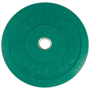 York Barbell | Solid Rubber Training Bumper Plates - Color - Pounds