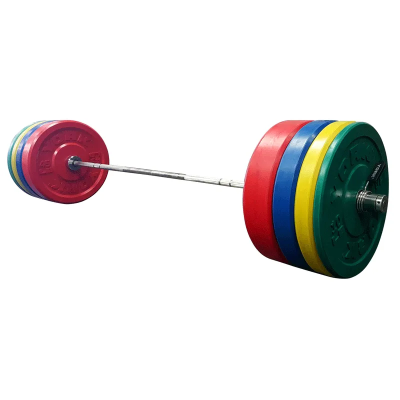 York Barbell | Solid Rubber Training Bumper Plates - Color - Pounds