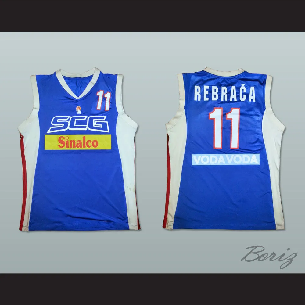 Zeljko Rebraca 11 Serbia and Montenegro Basketball Jersey