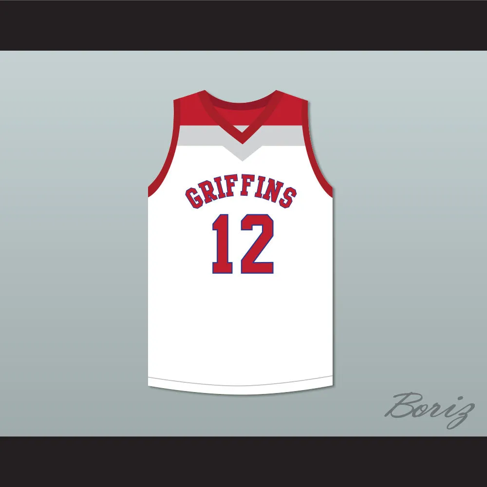 Zion Williamson 12 Spartanburg Day School Griffins White Basketball Jersey 2