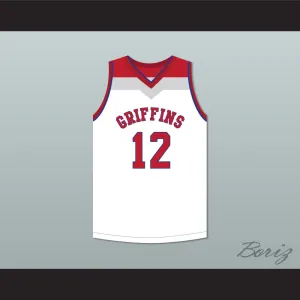Zion Williamson 12 Spartanburg Day School Griffins White Basketball Jersey 5