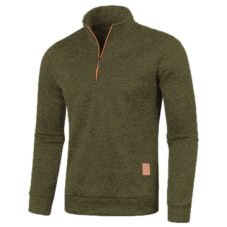 ZIPPER TURTLE NECK SWEATSHIRT