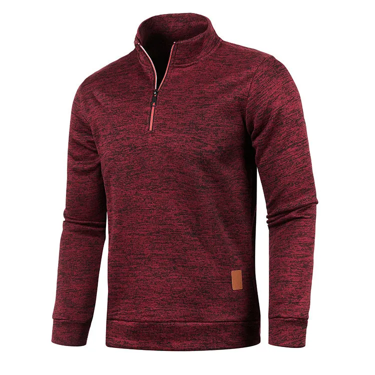 ZIPPER TURTLE NECK SWEATSHIRT