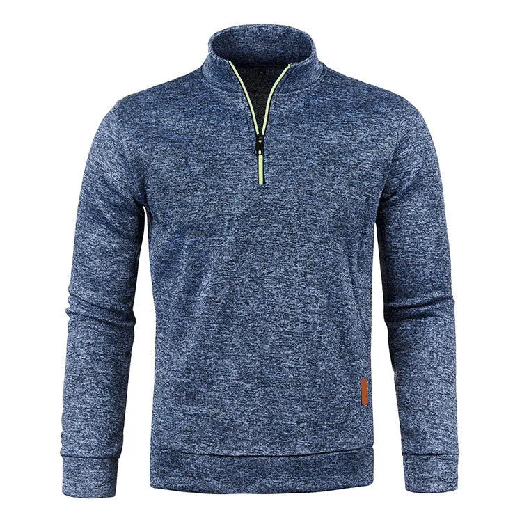 ZIPPER TURTLE NECK SWEATSHIRT