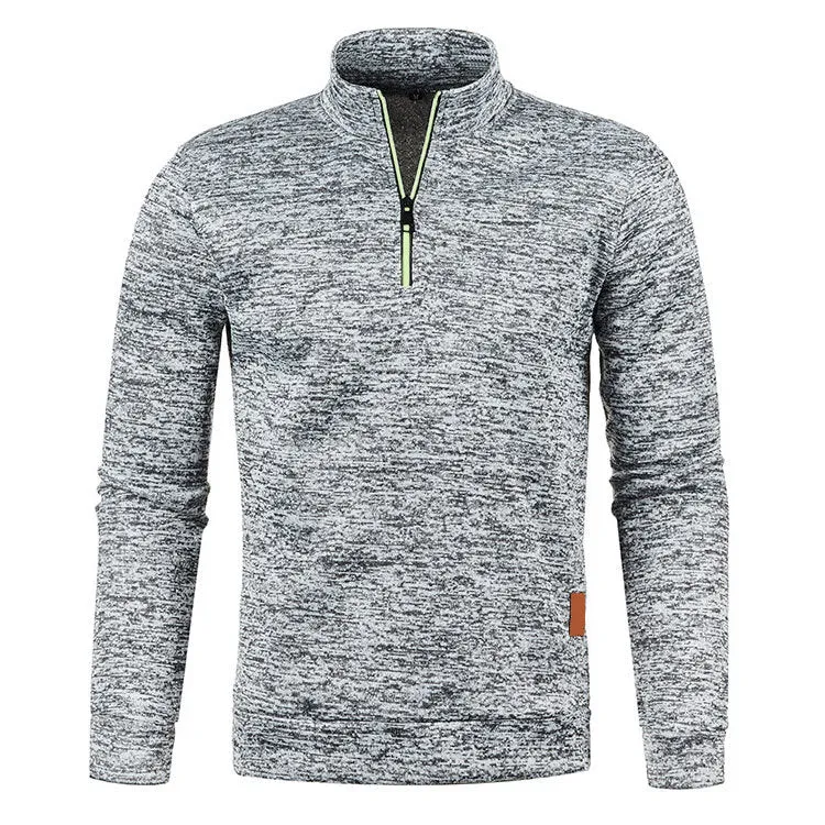 ZIPPER TURTLE NECK SWEATSHIRT