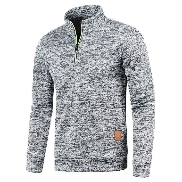 ZIPPER TURTLE NECK SWEATSHIRT