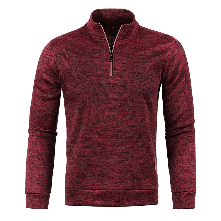 ZIPPER TURTLE NECK SWEATSHIRT