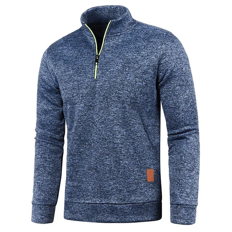 ZIPPER TURTLE NECK SWEATSHIRT